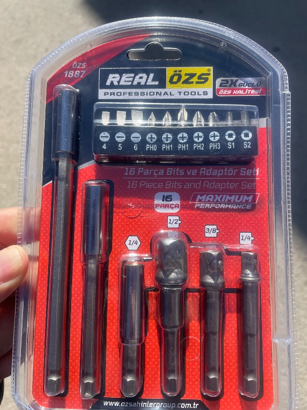 Real Özs 16 Parça Bits ve Adaptör Seti ÖZS1887
