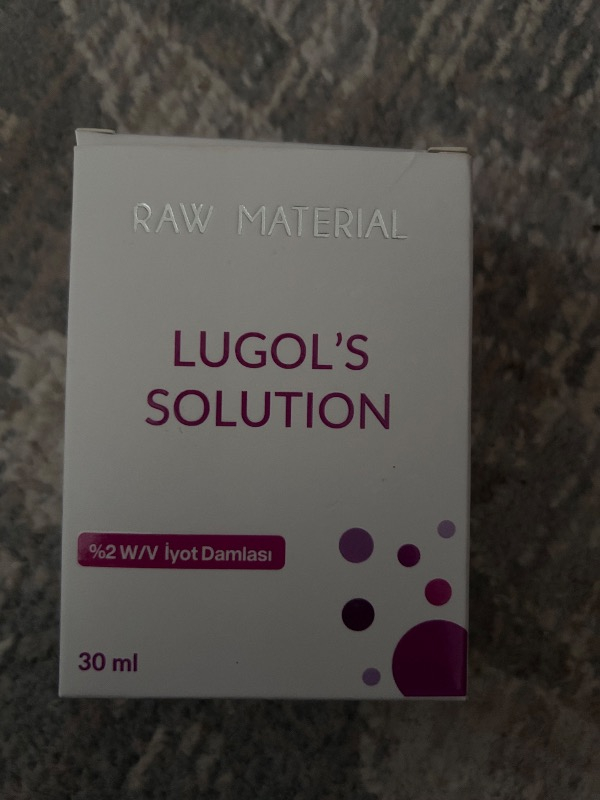 Raw Material Lugol's Solution İyot %2 Damla 30 ml