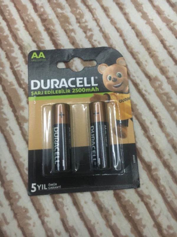 Duracell Şarj Edilebilir AA Kalem Pil 2500 mAh 2'li Paket