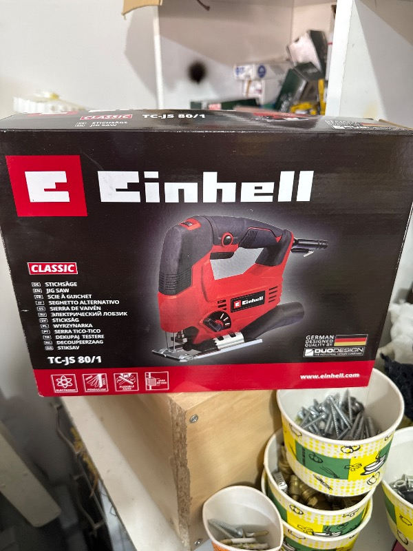 Einhell Dekupaj Testere TC-JS 80/1 (550 W, devir sayısı 1000-3000 d/d, devir kontrol elektroniği, 4 kademeli sarkaç hareketi, toz emiş, aletsiz testere bıçağı değişimi) - 4321145