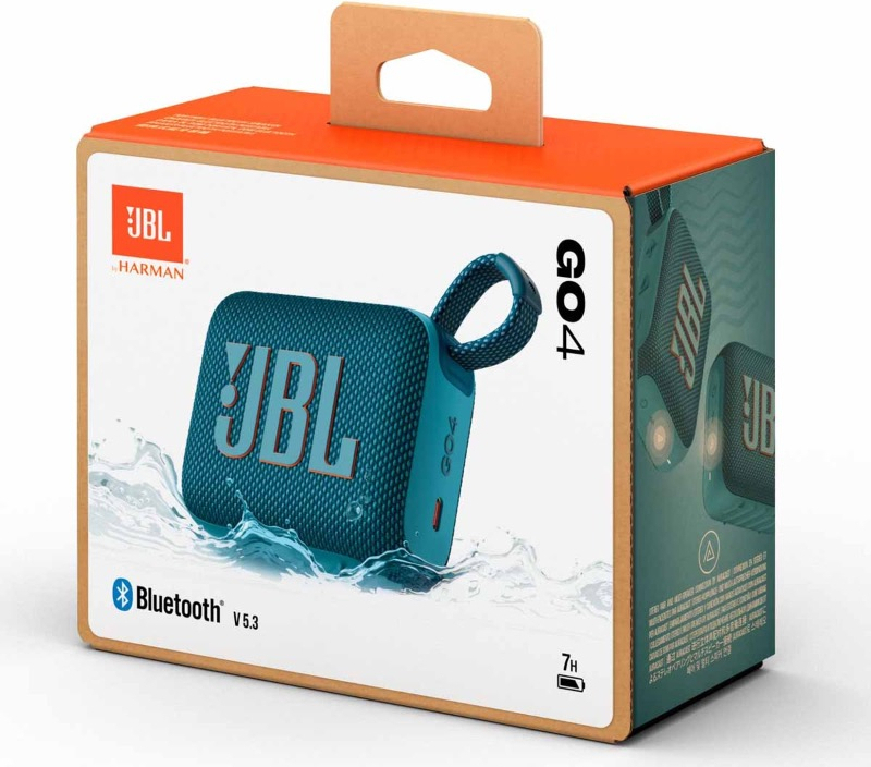 JBL Go4, Bluetooth Hoparlör, IP67, Mavi
