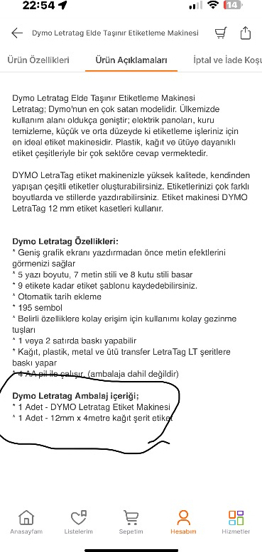 Dymo Letratag Elde Taşınır Etiketleme Makinesi