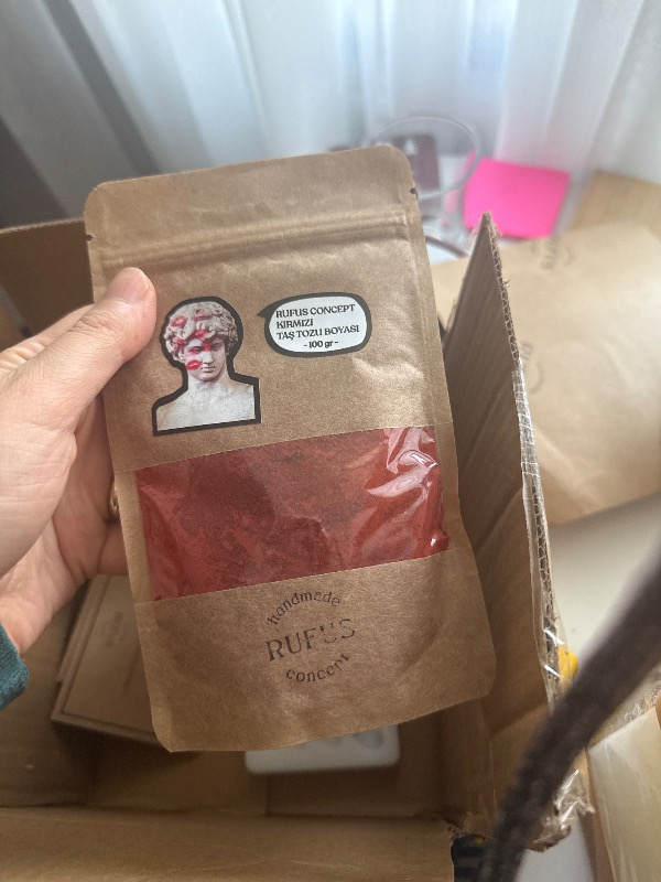 Kırmızı Taş Tozu Boyası ( 100 gr )