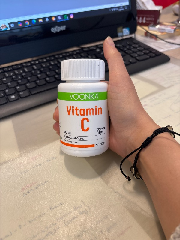 Voonka Vitamin C Portakal Aromalı Çiğneme Tableti 500 mg 60 Tablet