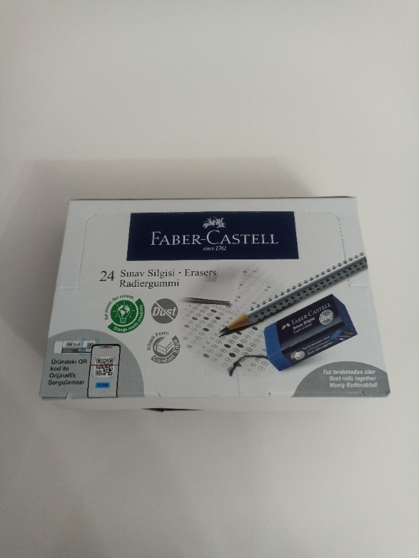 Faber-Castell Sınav Silgisi Dust-Free Mavi  24’lü Paket