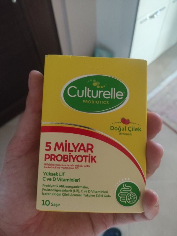 Culturelle Probiyotik 30 Saşe, 5 Milyar Probiyotik, C ve D Vitamini, Yüksek Lif, Doğal Çilek Aromalı, Çocuk ve Yetişkin, Kolay kullanım