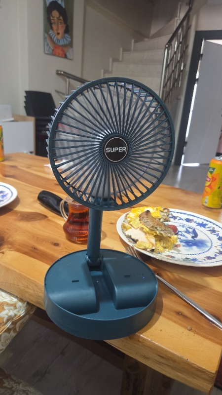 Robeve Masaüstü Vantilatör Şarjlı Vantilatör Yükselebilen Fan Vantilatör Soğutucu Fan Klima Serinletici Fan 3 Kademeli Hız Ayarı Vantilatör