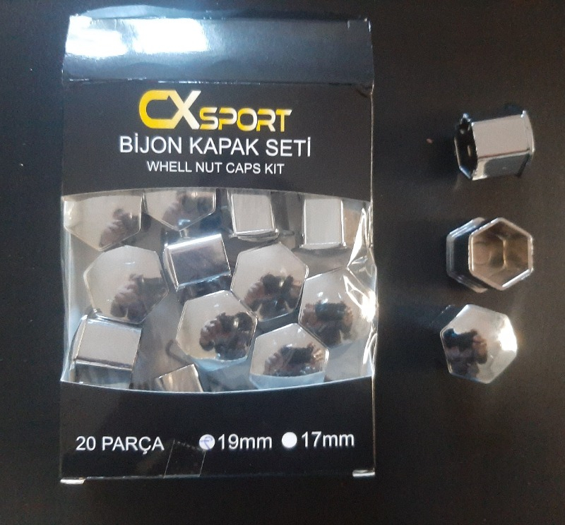 Otocraft Bijon Kapağı 19 mm Krom 20 Adet