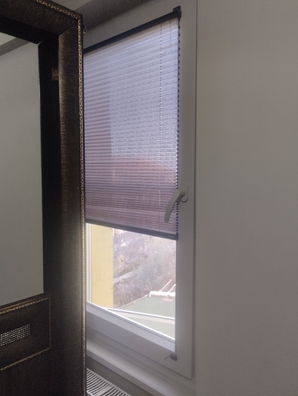 Plised Home Katlanabilir Cam Balkon Plise Perde Antrasit