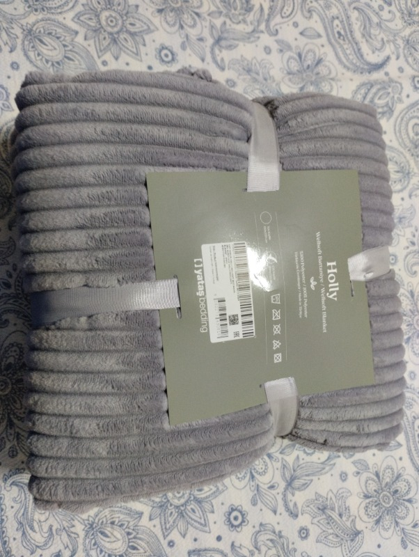 Yataş Bedding Holly Wellsoft Battaniye Çift Kişilik - Gri