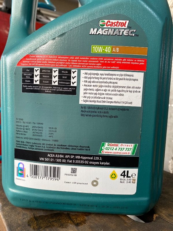Castrol Magnatec 10W40 A/B 4 Litre Ü.T.2024