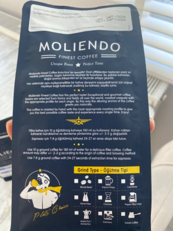 Moliendo Amalfi Espresso Blend Kahve (Çekirdek Kahve) 250 g