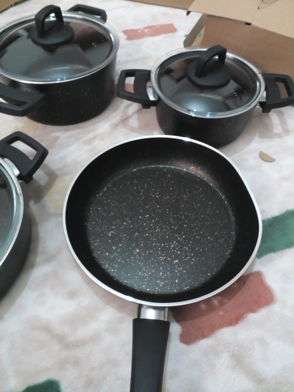 Karaca Biogranit Blackgold 7 Parça Tencere Seti