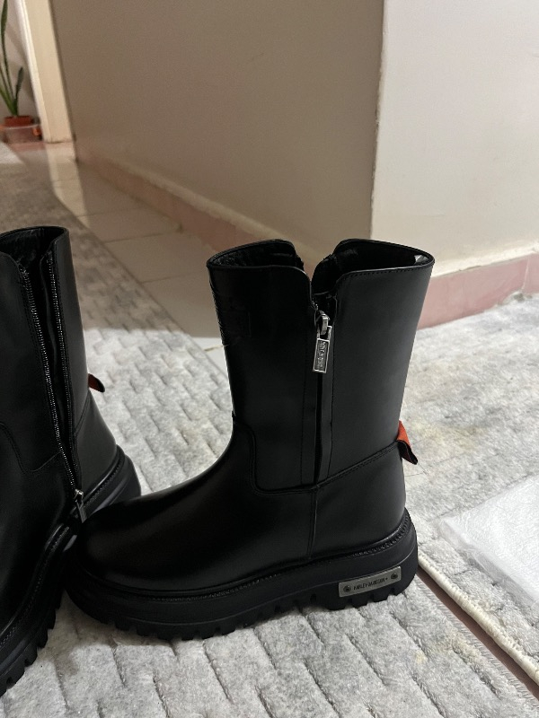 Harley Davidson River Kadın Siyah Deri Bot