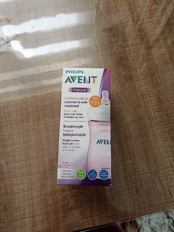 Philips Avent Natural PP Biberon 260 ml 1 ay+ Pembe SCF034/17