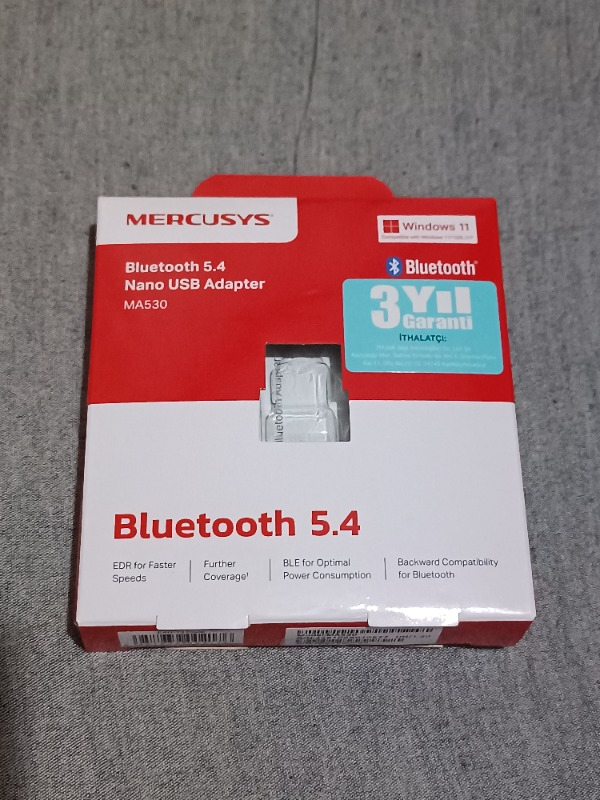 Mercusys MA530 | Bluetooth 5.3 Nano USB Adaptör | Kompakt Tasarım | Tak‑Çalıştır | Windows 7//8.1/10/11