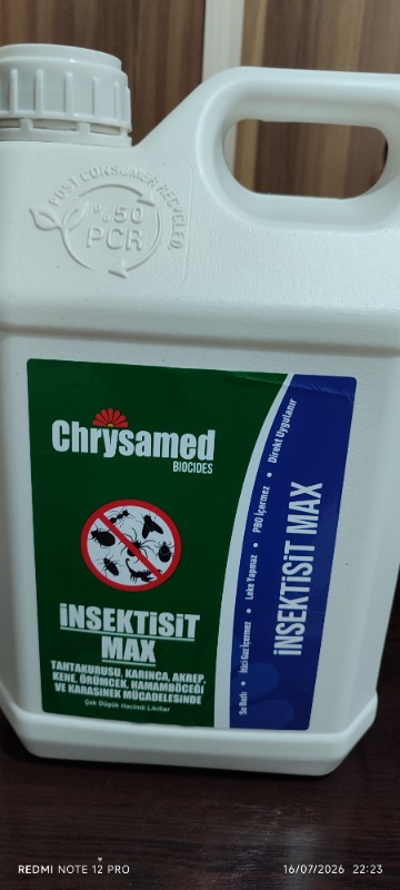 Chrysamed Max 5 lt Tahta Kurusu ve Kene İçin Etkili Böcek Haşere İlacı Sıvı Sprey
