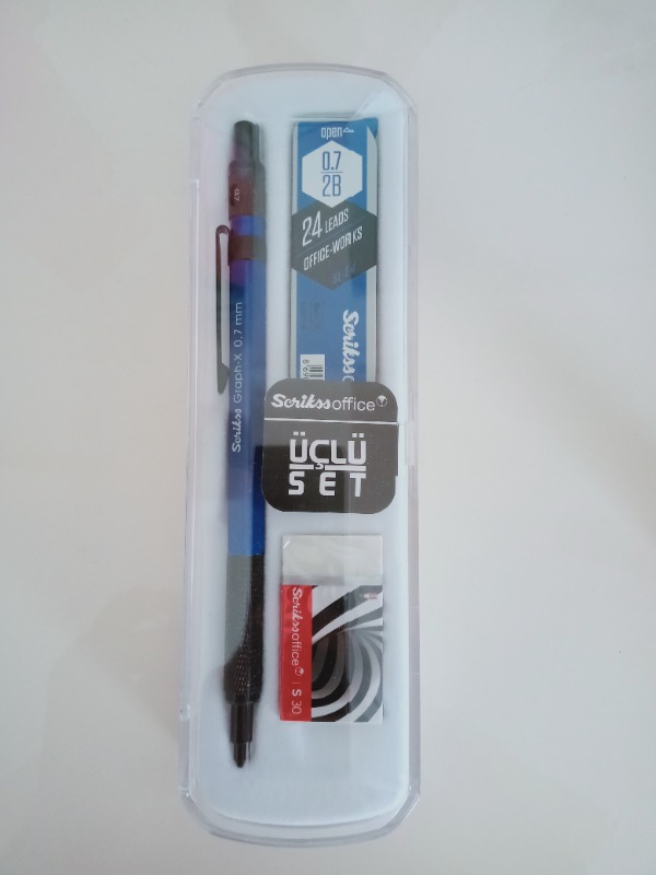 Scrikss Graph-X Metal Versatil Kalem Seti 0.7 Mm Mavi