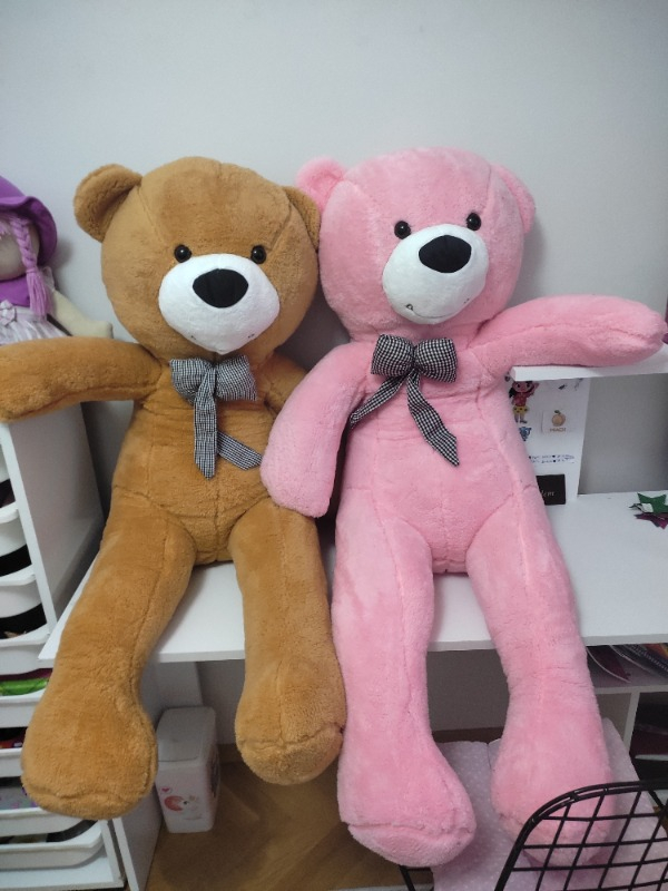 Ritoys 130 cm Papyonlu Dev Boy Peluş Ayı lik Kahverengi Ayıcık