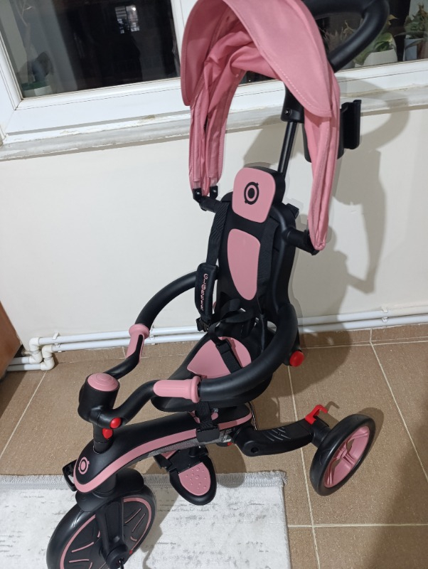 Globber Explorer 4in1 Katlanabilir Bisiklet - Koyu Pastel Pembe