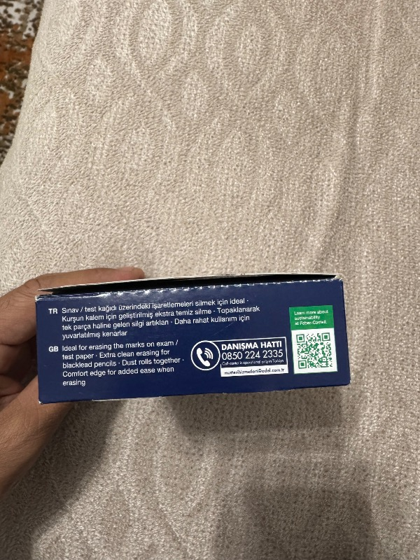 Faber-Castell Sınav Silgisi Dust-Free Mavi  24’lü Paket