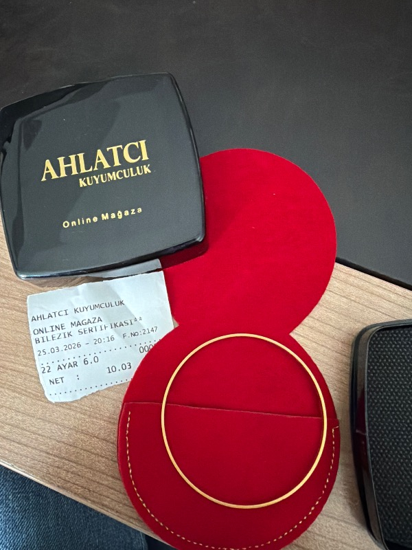 Ahlatcı 10 gr 22 Ayar 3 Mm Kibrit Çöpü Bilezik