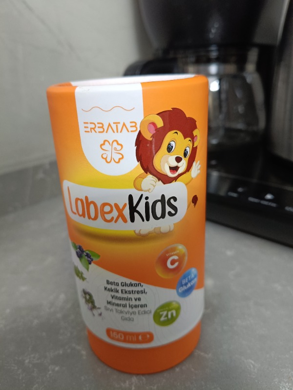 Erbatab Labex Kids Çinko Kekik Beta Glukan Karamürver Çocuk Multivitamin Şurup 150 ML