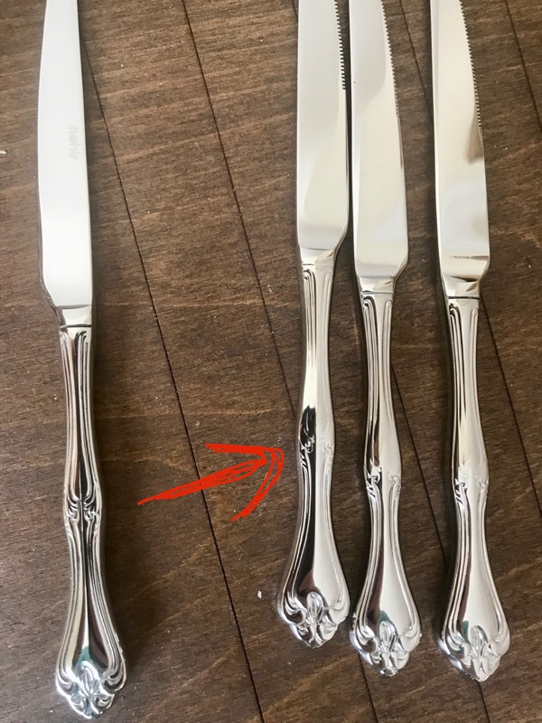 Nehir Lalezar Yemek Bıçak Takımı 12 Adet Paslanmaz Çelik 12 Kişilik Sofra Sunumuna Uygun