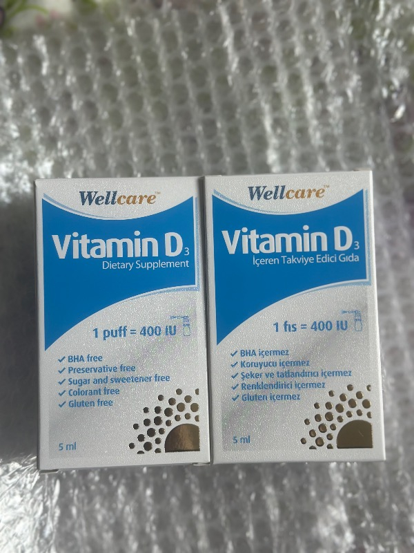 Wellcare Vitamin D3 400 Iu 5 ml Sprey x 2 Adet