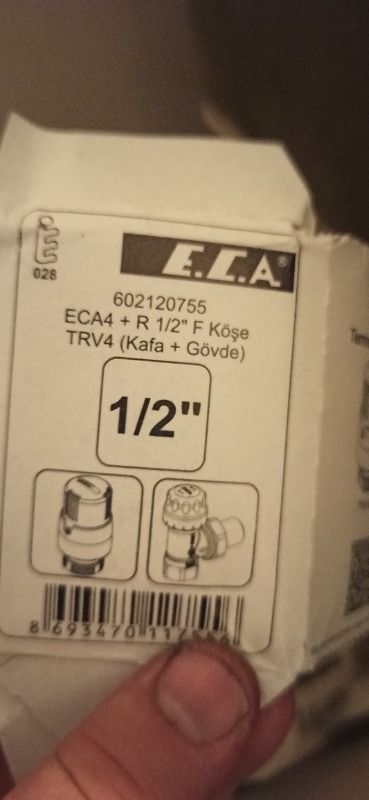 E.C.A Eca Trv3 - 1/2 Termostatik Radyatör Vanası
