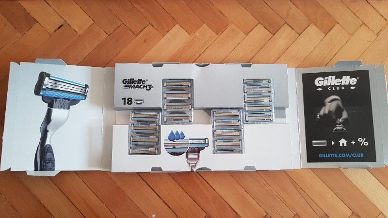 Gillette Mach3 18'li Yedek Tıraş Bıçağı Karton Paket