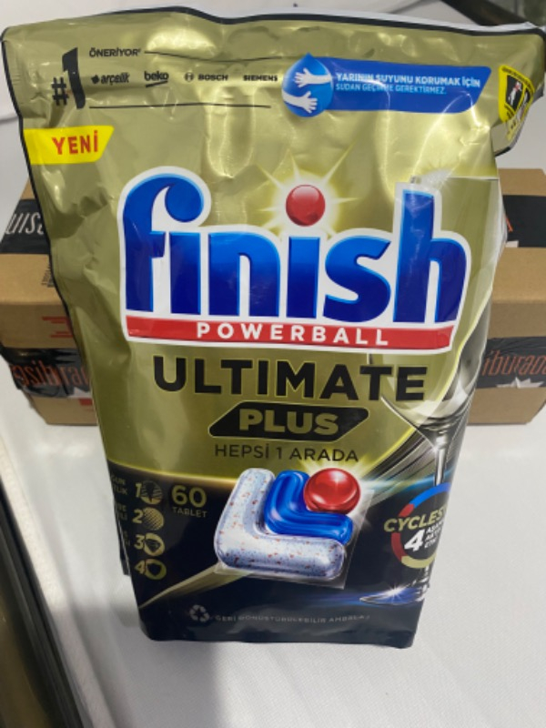 Finish Ultimate Plus 60 Kapsül  Bulaşık Makinesi Deterjanı Tableti (1 x 60 Kapsül)