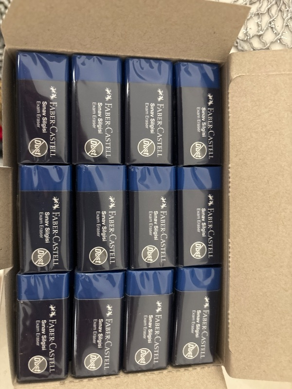 Faber-Castell Sınav Silgisi Dust-Free Mavi  24’lü Paket