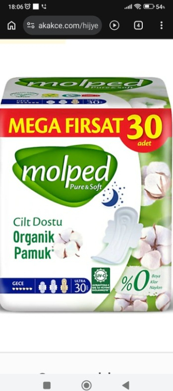 Molped Pure&Soft Gece Süper Mega Paket 90 Adet