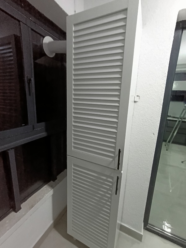 Nurcelant Kombi Dolabı 210 cm Panjur Kapaklı Beyaz