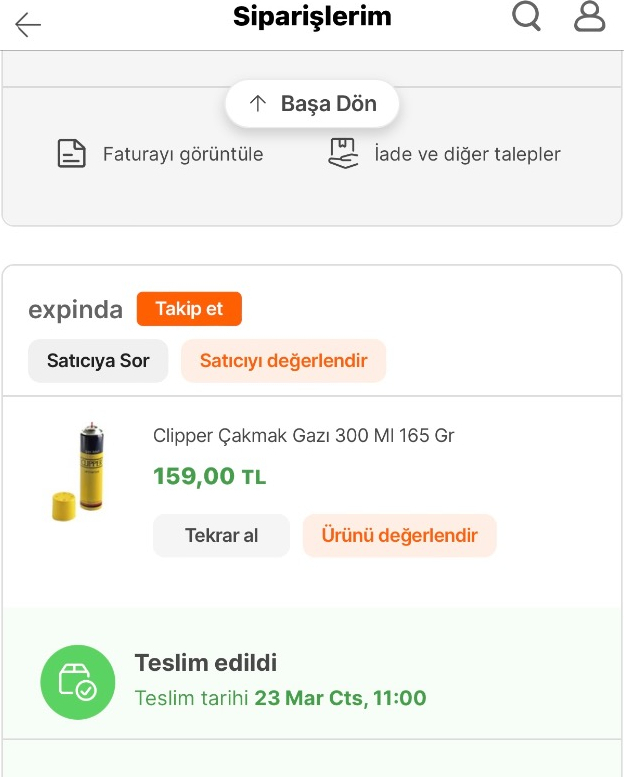 Clipper Çakmak Gazı 300 Ml 165 Gr