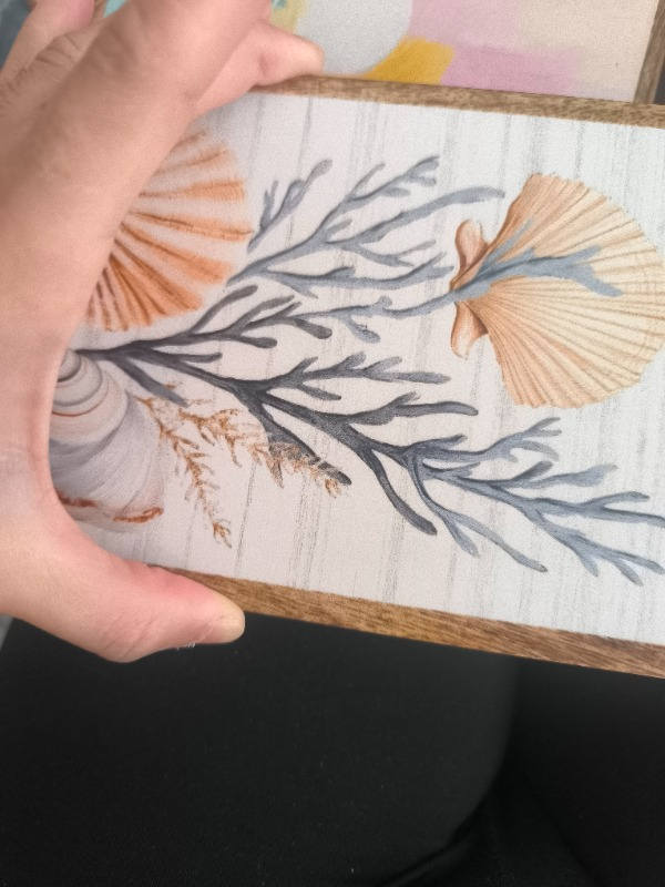 3 Parça Pastel Çizimli Ahşap Çerçeve Görünümlü Mdf Tablo Seti