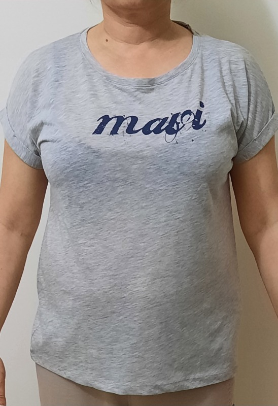 Mavi Kadın Mavi Logo Baskılı Gri Tişört 166422-25702