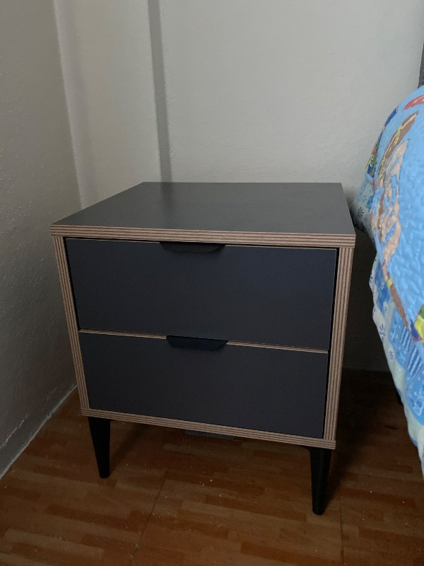 Sarmobi Arden 2 Çekmeceli Komodin Modern Tasarım Suntalam Malzemeden Üretim 45x52x40 cm