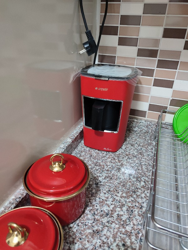 Arçelik K-3300 Kırmızı Mini Telve Türk Kahve Makinesi
