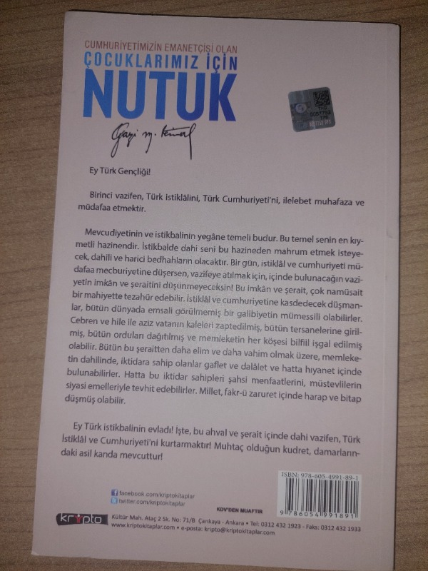 Çocuklarımız İçin Nutuk - Mustafa Kemal Atatürk