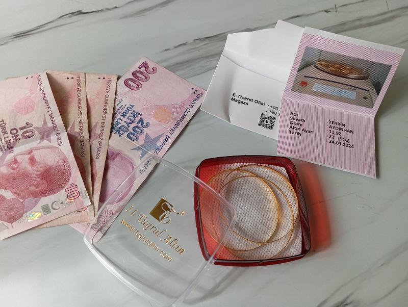 T51 Tuğrul Altın 4 Gr(Gram) 22 Ayar Kibrit Çöpü Bilezik