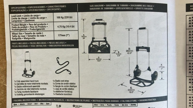 Stanley FT582 90Kg Katlanır El Arabası