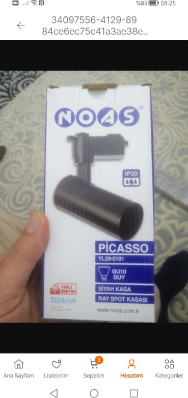Led Projem 30WLED Ray Spot Siyah 5'li Set