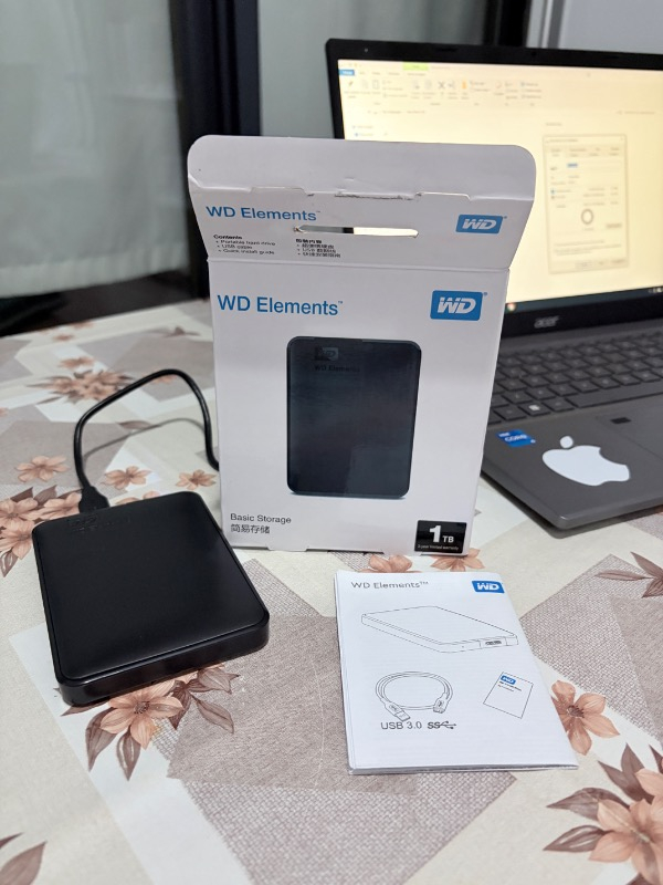 WD Elements 1TB 2.5' USB 3.0 Taşınabilir Disk (WDBUZG0010BBK-WESN)