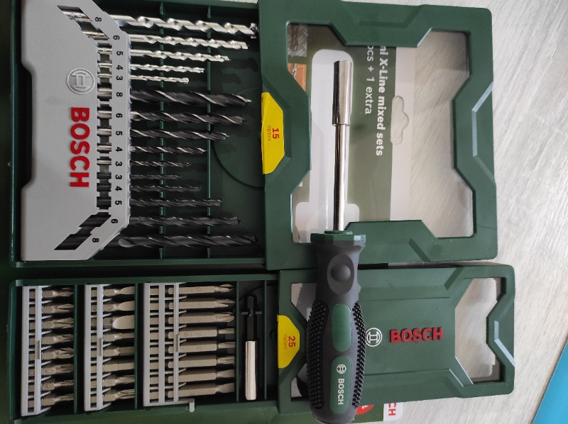 Bosch X-Line 15 Parça Delme 25 Parça Vidalama Ucu Seti + Tornavida