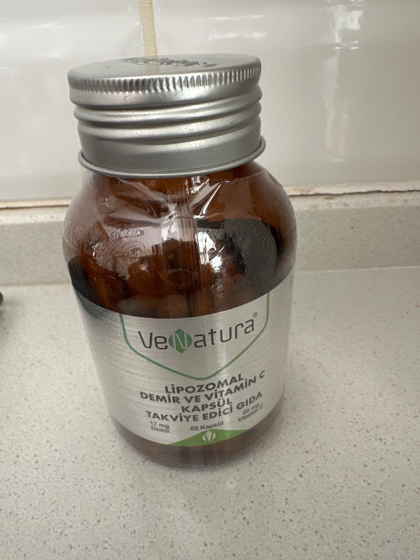 VeNatura Lipozomal Demir ve Vitamin C Kapsül 60 Adet Takviye Edici Gıda Yetişkinler İçin