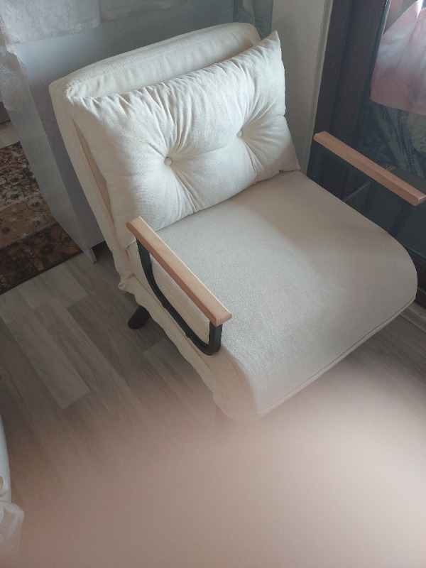 Pafu Sando Tekli Katlanır Yataklı Koltuk - Krem