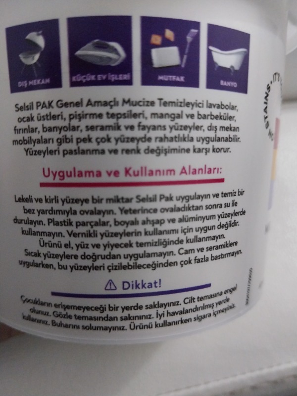 Selsil Pak Genel Amaçlı Temizleyici 500 gr x 2
