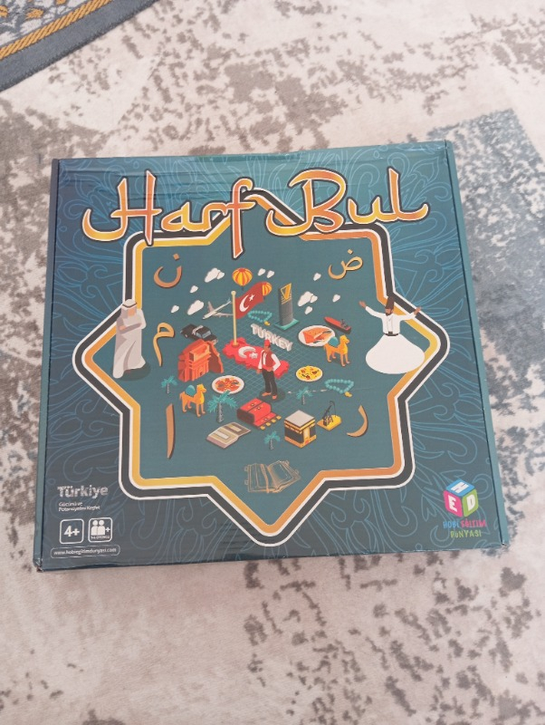 HobiDünyasıElif Hobi Eğitim Dünyası Harf Bul Eğitici Kutu Oyunu Arapça Harf Öğrenme Temalı